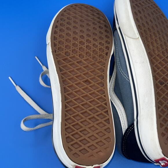 Vans Black Suede Blue Mens 6 Off The Wall Sneakers Womens 7.5 E Skater Walking - Picture 12 of 13